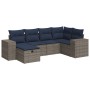 Set de muebles de jardín 6 pzas y cojines ratán sintético gris by , Garden sets - Ref: Foro24-3325687, Price: 484,47 €, Disco...