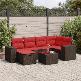 Comprar Juego de sofás de jardín 7 piezas con