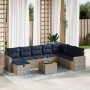 Set de sofás de jardín con cojines 9 pzas ratán sintético gris von , Gartensets - Ref: Foro24-3325806, Preis: 623,68 €, Rabat...