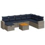 Set de sofás de jardín con cojines 9 pzas ratán sintético gris von , Gartensets - Ref: Foro24-3325806, Preis: 623,68 €, Rabat...