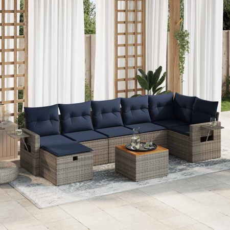 Set de sofás de jardín y cojines 8 piezas ratán sintético gris by , Garden sets - Ref: Foro24-3325827, Price: 572,18 €, Disco...