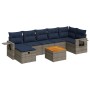 Set de sofás de jardín y cojines 8 piezas ratán sintético gris by , Garden sets - Ref: Foro24-3325827, Price: 572,18 €, Disco...