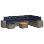 Set de sofás de jardín con cojines 9 pzas ratán sintético gris | Foro24.es | Tu tienda online para hogar, jardín y más Foro24.es