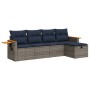 Juego de sofás jardín con cojines 5 pzas ratán sintético gris by , Garden sets - Ref: Foro24-3325960, Price: 374,86 €, Discou...