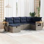 Set de muebles de jardín 6 pzas y cojines ratán sintético gris by , Garden sets - Ref: Foro24-3325974, Price: 474,04 €, Disco...