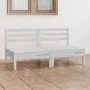 2-Sitzer-Gartensofa aus weißem massivem Kiefernholz von vidaXL, Outdoor-Sofas - Ref: Foro24-3082373, Preis: 97,07 €, Rabatt: %
