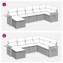 Set de sofás de jardín 7 pzas con cojines ratán sintético gris von , Gartensets - Ref: Foro24-3325988, Preis: 540,14 €, Rabat...