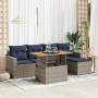 Set de muebles de jardín 6 pzas y cojines ratán sintético gris by , Garden sets - Ref: Foro24-3327029, Price: 443,13 €, Disco...