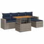 Set de muebles de jardín 6 pzas y cojines ratán sintético gris by , Garden sets - Ref: Foro24-3327029, Price: 443,13 €, Disco...