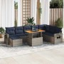 Set de sofás de jardín con cojines 9 pzas ratán sintético gris von , Gartensets - Ref: Foro24-3327190, Preis: 678,46 €, Rabat...