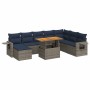 Set de sofás de jardín con cojines 9 pzas ratán sintético gris von , Gartensets - Ref: Foro24-3327190, Preis: 678,46 €, Rabat...