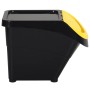 Cubos de basura apilables con tapa 3 uds PP negro 78 L von , Mülltonnen und Mülltonnen - Ref: Foro24-364069, Preis: 62,15 €, ...