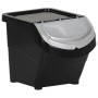 Cubos de basura apilables con tapa 3 uds PP negro 78 L von , Mülltonnen und Mülltonnen - Ref: Foro24-364069, Preis: 62,15 €, ...