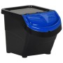 Cubos de basura apilables con tapa 3 uds PP negro 78 L von , Mülltonnen und Mülltonnen - Ref: Foro24-364069, Preis: 62,15 €, ...