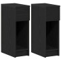 Mesillas de noche con cajón 2 uds roble negro 20x36x60 cm de , Mesitas de noche - Ref: Foro24-858698, Precio: 103,93 €, Descu...