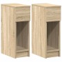 Mesillas de noche con cajón 2 uds roble Sonoma 20x36x60 cm von , Nachttische - Ref: Foro24-858700, Preis: 75,23 €, Rabatt: %