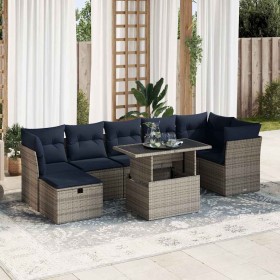 Juego Sofá Jardín 8 Piezas con Cojines Marrón Poli Ratán Acacia von , Gartensets - Ref: Foro24-3327791, Preis: 629,88 €, Raba...