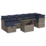 Juego Sofá Jardín 8 Piezas con Cojines Marrón Poli Ratán Acacia von , Gartensets - Ref: Foro24-3327791, Preis: 629,88 €, Raba...