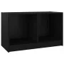 Massiver TV-Schrank aus schwarzem Kiefernholz, 70 x 33 x 42 cm von vidaXL, TV-Möbel - Ref: Foro24-809946, Preis: 32,80 €, Rab...