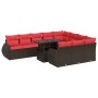 Set de sofás de jardín 11 pzas cojines ratán sintético marrón by , Garden sets - Ref: Foro24-3326715, Price: 908,43 €, Discou...
