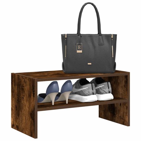 Zapatero apilable roble ahumado 60x30x30,5 cm de , Zapateros y organizadores de calzado - Ref: Foro24-858865, Precio: 33,43 €...