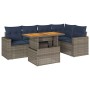 Set de muebles de jardín 6 pzas y cojines ratán sintético gris by , Garden sets - Ref: Foro24-3327043, Price: 476,58 €, Disco...