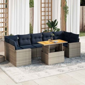 Set de sofás de jardín y cojines 8 piezas ratán sintético gris von , Gartensets - Ref: Foro24-3327015, Preis: 630,85 €, Rabat...