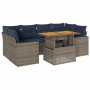 Set de sofás de jardín 7 pzas con cojines ratán sintético gris by , Garden sets - Ref: Foro24-3327008, Price: 567,32 €, Disco...