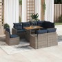 Set de sofás de jardín con cojines 9 pzas ratán sintético gris by , Garden sets - Ref: Foro24-3327057, Price: 712,13 €, Disco...