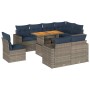 Set de sofás de jardín con cojines 9 pzas ratán sintético gris by , Garden sets - Ref: Foro24-3327057, Price: 712,13 €, Disco...