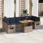 Set de sofás de jardín y cojines 8 piezas ratán sintético gris von , Gartensets - Ref: Foro24-3327127, Preis: 650,24 €, Rabat...