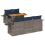 Set de muebles de jardín 6 pzas y cojines ratán sintético gris von , Gartensets - Ref: Foro24-3327106, Preis: 504,39 €, Rabat...