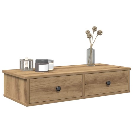 Estante de pared cajones madera contrachapada roble artesanal by , Shelves and shelves - Ref: Foro24-859958, Price: 60,50 €, ...