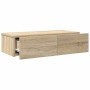 Estante de pared con cajones madera contrachapada roble sonoma by , Shelves and shelves - Ref: Foro24-859970, Price: 54,62 €,...