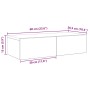 Estante de pared con cajones madera contrachapada roble sonoma by , Shelves and shelves - Ref: Foro24-859970, Price: 54,62 €,...