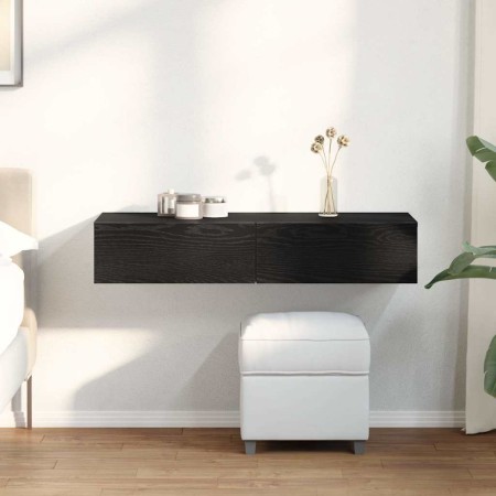 Estante de pared con cajones de madera contrachapada negro by , Shelves and shelves - Ref: Foro24-859987, Price: 78,19 €, Dis...