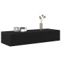 Estante de pared con cajones de madera contrachapada negro by , Shelves and shelves - Ref: Foro24-859987, Price: 78,19 €, Dis...
