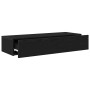 Estante de pared con cajones de madera contrachapada negro by , Shelves and shelves - Ref: Foro24-859987, Price: 78,19 €, Dis...