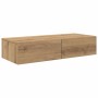 Estante de pared cajones madera contrachapada roble artesanal by , Shelves and shelves - Ref: Foro24-859985, Price: 57,25 €, ...