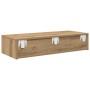 Estante de pared cajones madera contrachapada roble artesanal by , Shelves and shelves - Ref: Foro24-859985, Price: 57,25 €, ...