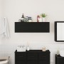 Mueble de pared de baño madera ingeniería negro 100x25x30 cm by , bathroom vanities - Ref: Foro24-860095, Price: 63,02 €, Dis...
