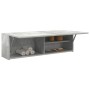 Mueble pared baño madera ingeniería gris hormigón 100x25x30cm by , bathroom vanities - Ref: Foro24-860097, Price: 52,55 €, Di...