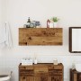 Mueble de pared baño madera ingeniería envejecida 100x25x40 cm by , bathroom vanities - Ref: Foro24-860110, Price: 70,47 €, D...