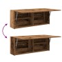 Mueble de pared baño madera ingeniería envejecida 100x25x40 cm by , bathroom vanities - Ref: Foro24-860110, Price: 70,47 €, D...