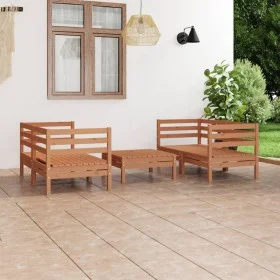 Garden furniture set 5 pieces solid honey brown pine wood by vidaXL, Garden sets - Ref: Foro24-3082400, Price: 288,28 €, Disc...