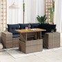 Juego de sofás jardín con cojines 5 pzas ratán sintético gris by , Garden sets - Ref: Foro24-3327372, Price: 440,84 €, Discou...