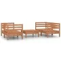 Garden furniture set 5 pieces solid honey brown pine wood by vidaXL, Garden sets - Ref: Foro24-3082400, Price: 288,28 €, Disc...