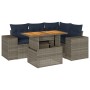 Juego de sofás jardín con cojines 5 pzas ratán sintético gris by , Garden sets - Ref: Foro24-3327372, Price: 440,84 €, Discou...