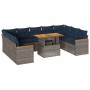 Set de sofás de jardín y cojines 10 pzas ratán sintético gris by , Garden sets - Ref: Foro24-3327533, Price: 783,55 €, Discou...