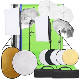 Kit de estudio fotográfico con set de luces, fondo y reflector von , Blitze und Studiobeleuchtung - Ref: Foro24-3094734, Prei...